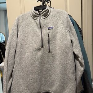 Patagonia Men's Zip-Up Gray Sweater